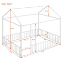 Metal Bed House Bed Frame With Fence by Unique Piece Furniture