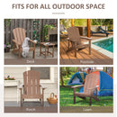 Adirondack Chair, Faux Wood Patio & Fire Pit Chair, Weather Resistant HDPE for Deck, Outside Garden, Porch, Backyard, Brown