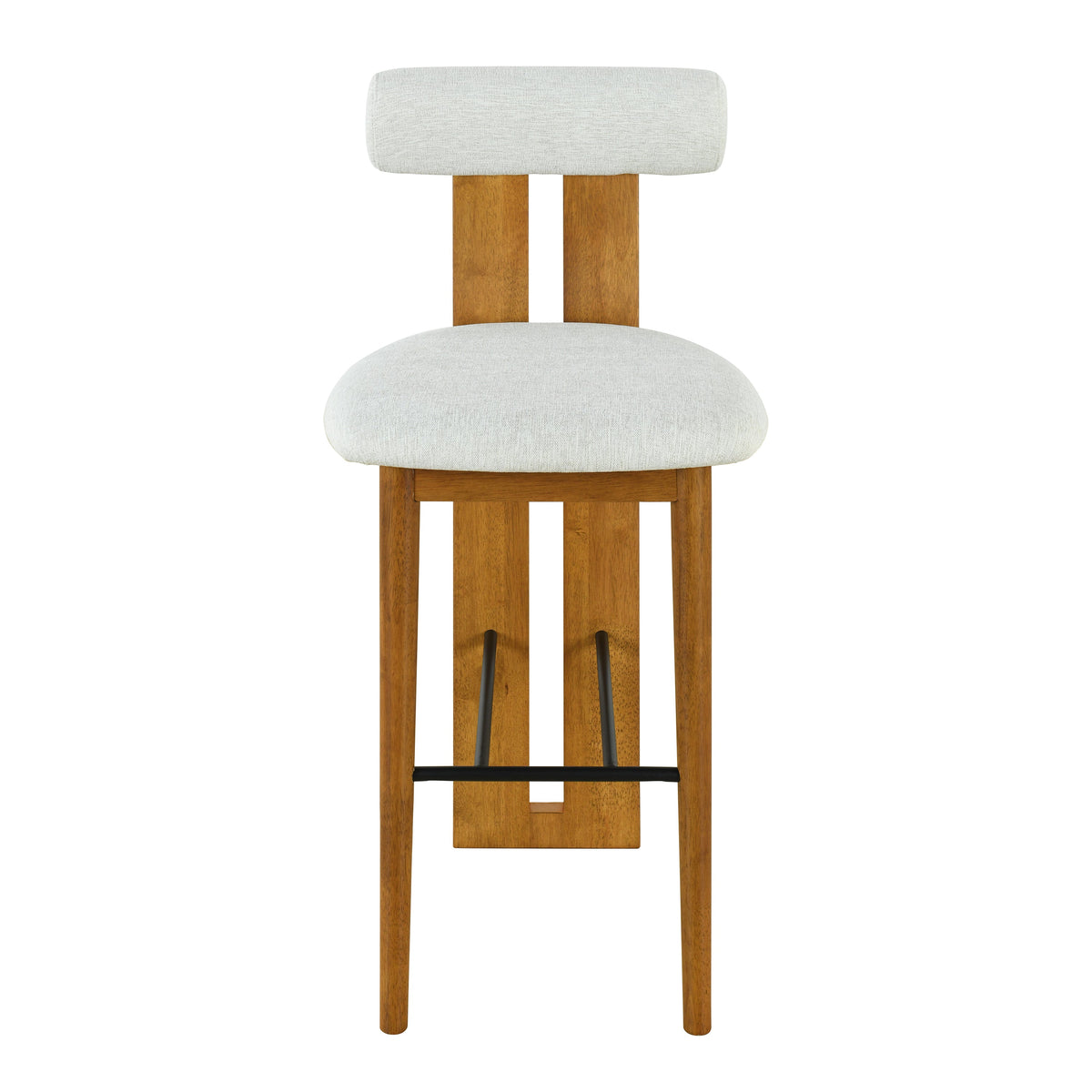 Renee Indoor Wooden Upholstered Barstool, photo 5 of 10