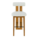 Renee Indoor Wooden Upholstered Barstool by HouseOfZazla