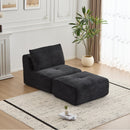 Single Chaise Longue With Movable Ottoman For Living Room by HouseOfZazla