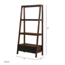 Ladder Shelf, Ladder Style Display Shelf - Natural Wood / Brown by Unique Piece Furniture