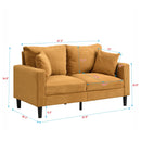 Modern Upholstered Loveseat Sofa, High Resilience by Unique Piece Furniture