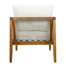 Outdoor Club Chair (Set of 1) - Acacia Wood Frame with Rope Back by HouseOfZazla