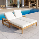 Outdoor Double Lounge Chair With 5 Position Adjustable Backrest by HouseOfZazla