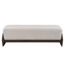 Bench With Thick Soft Cushions For 3 People - Brown / Beige