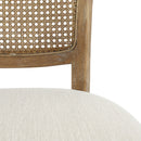 Classic Retro Dining Chair (Set of 2) With Rattan Backrest - Dark Brown / Beige by HouseOfZazla