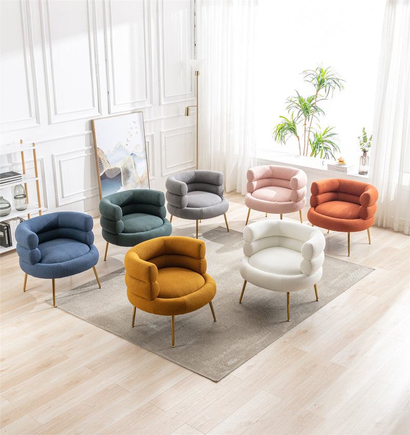 Accent Chair, leisure sofa with Golden feet