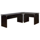 Floating - Top Computer Desk With Pullout Keyboard Shelf - Brown by HouseOfZazla