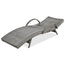 K&K 80" Outdoor Wicker Chaise Lounge Chairs Set of 2
