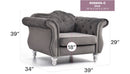 Chic Transitional Flared Arm Chair