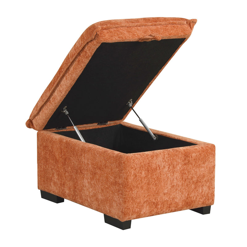 82.67"Convertible Sofa Bed Sectional Sofa Sleeper L-shaped Sofa with a Storage Ottoman,Two Pillows, Two Power Sockets and Two USB Ports for Living Room, Orange