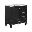 Bathroom Vanity, Modern Bathroom Cabinet With Sink Combo Set, Bathroom Storage Cabinet With A Soft Closing Door And 3 Drawers, Solid Wood Frame by HouseOfZazla