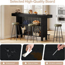2 Tier Mini Bar Table For Kitchen - Black by HouseOfZazla