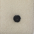 87.7" Sectional Sofa Cozy Teddy Fleece Fabric Sectional Sofa Couch with Two USB Ports a Movable Storage Ottoman and Two Lumbar Pillows for Living Room, Creamy White