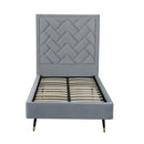 Crosby - Bed With Upholstered Headboard And Slats by HouseOfZazla