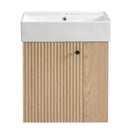 Modern Floating Bathroom Vanity With Ceramic Basin Perfect For Small Bathrooms by HouseOfZazla