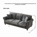 Modern 3 And 2 Seater Sofa With Rolled Arms, Tufted Upholstered Couch by Unique Piece Furniture