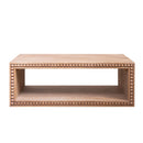 Beaded Edge Coffee Table With Open Storage Shelf