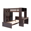 Loft Bed With A Stand Alone Bed, Shelves, Desk, And Wardrobe by HouseOfZazla