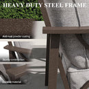 All Weather Armchairs With Cushions, Sculptural Design (Set of 2) - Gray / Khaki by HouseOfZazla