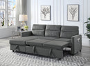 Ivy - Reversible Sleeper Sectional Sofa With Storage Chaise And Side Pocket by Unique Piece Furniture