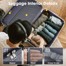 3 Piece Luggage Set Hardside Spinner Suitcase With Tsa Lock 20" 24" 28" by HouseOfZazla