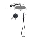 Elegant 10" Round Rain Shower Head And Handheld Set With Adjustable Tilt And Dual Modes by HouseOfZazla