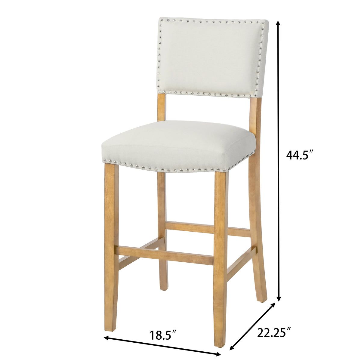 Barstools With Rivet Decoration - Set of 2, photo 3 of 10