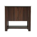 Modern Bathroom Vanity With Rectangle Ceramic Sink, Soft Closing Doors by HouseOfZazla