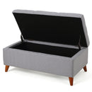 Kinetics Upholstered Storage Ottoman With Lift-Top And Button Tufted Seat - Light Gray by HouseOfZazla
