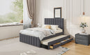 Upholstered Platform Bed With Twin Size Trundle And 3 Drawers by HouseOfZazla