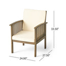 Patio Set Outdoor Acacia Wood Furniture Sets - Modern Club Chair Conversation Sets with Patio Dining Table by HouseOfZazla