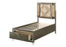Skylar Full Bed With LED & Storage - Dark Champagne by HouseOfZazla
