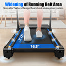 Treadmills For Home, Electric Treadmill With Automatic Incline, Foldable 3.5Hp Workout Running Machine Walking, Double Running Board Shock Absorption Pulse Sensor Bluetooth Speaker App Fitshow - Black by HouseOfZazla