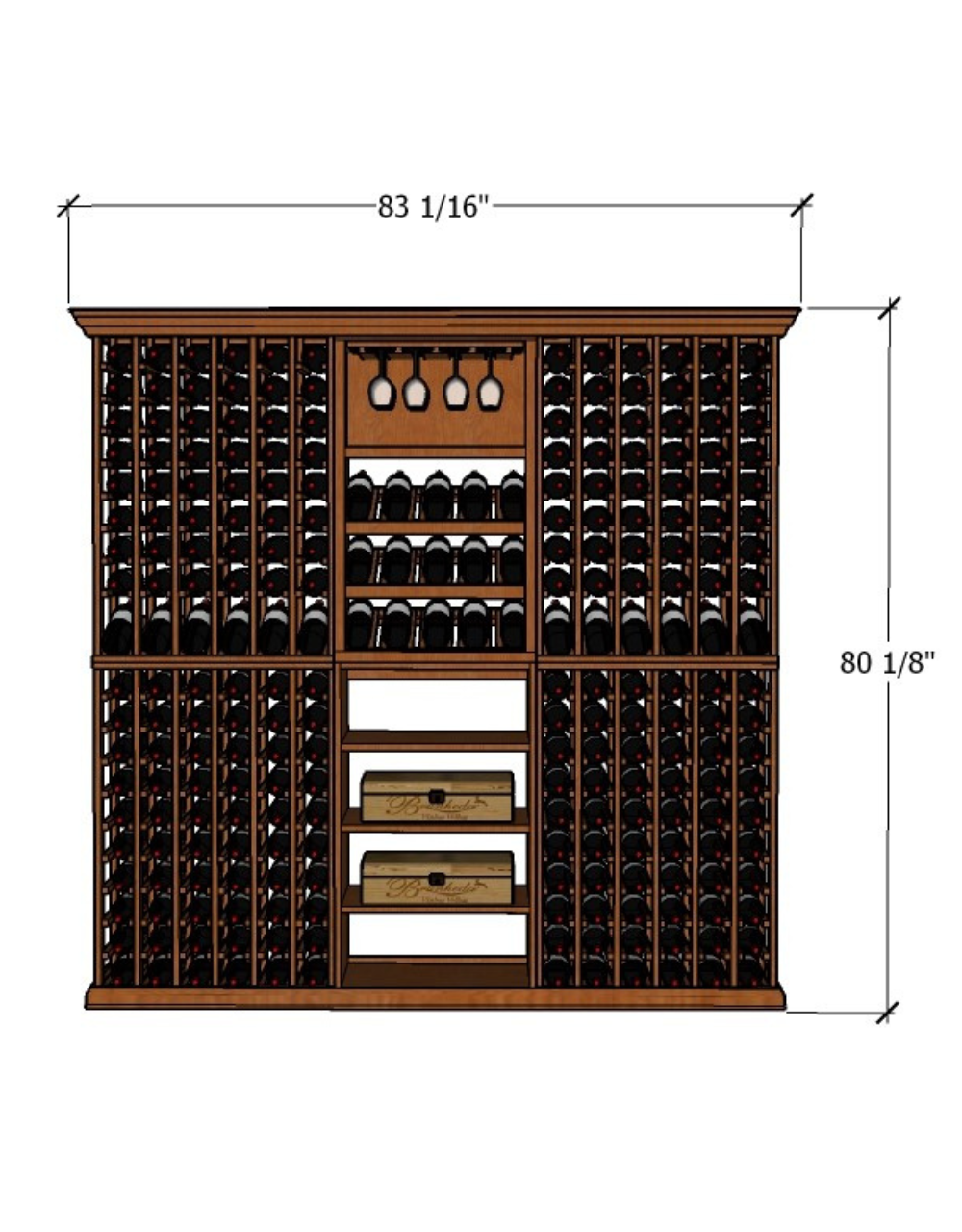 7 Foot Wine Cellar Storage System | 320 Bottle Capacity, photo 5 of 7