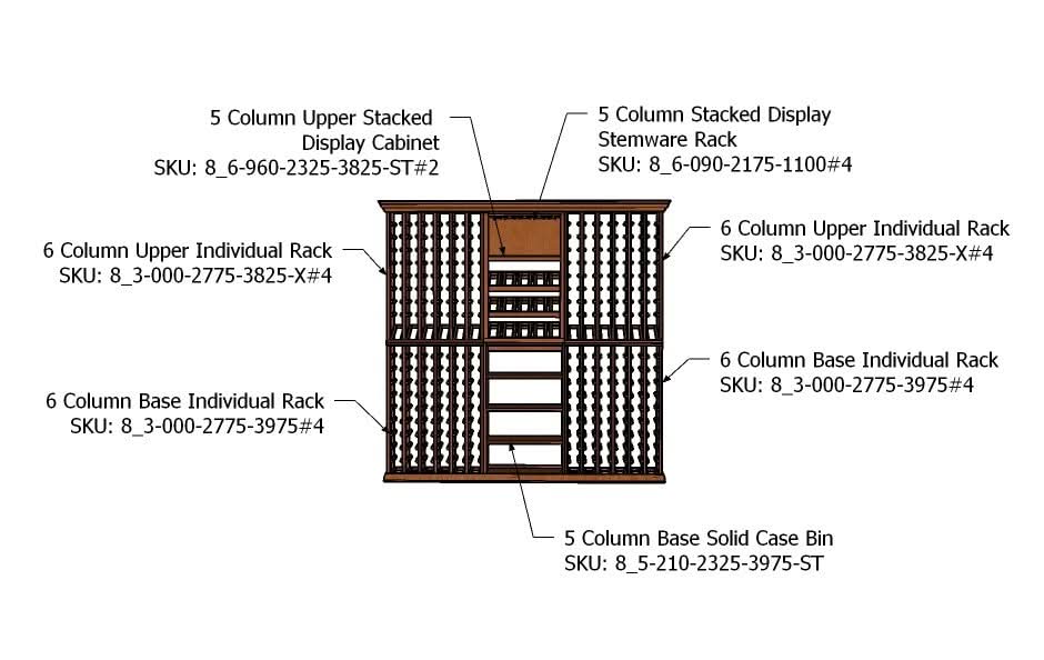 7 Foot Wine Cellar Storage System | 320 Bottle Capacity, photo 6 of 7