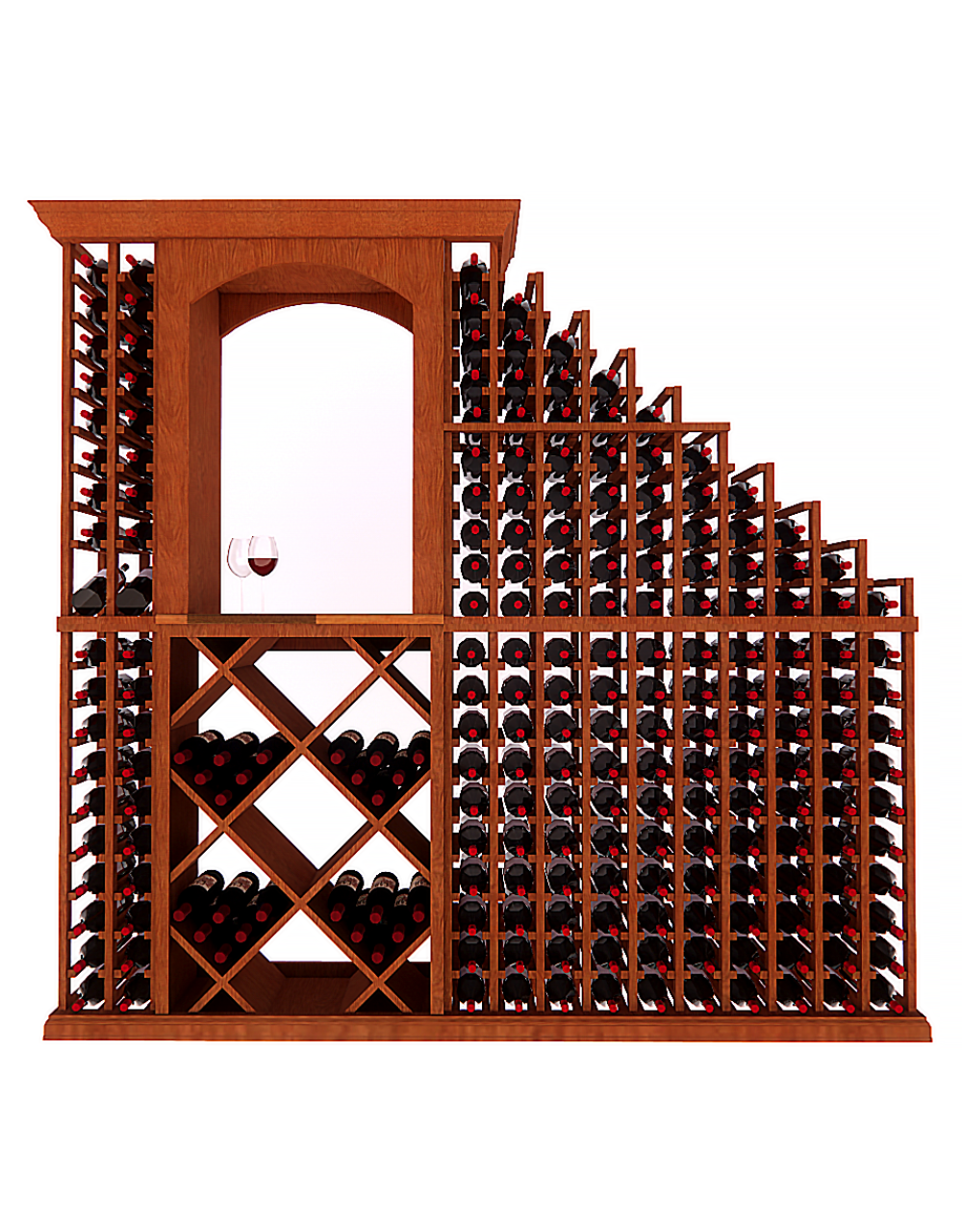 7 Foot Wine Cellar Storage System | 280 Bottle Capacity