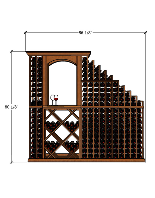 7 Foot Wine Cellar Storage System | 280 Bottle Capacity, photo 4 of 6
