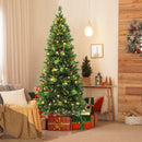 6/7/8 Feet Pre-Lit Artificial Christmas Tree with 300/400/500 LED Lights by LJGDeals