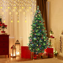 6/7/8 Feet Pre-Lit Artificial Christmas Tree with 300/400/500 LED Lights