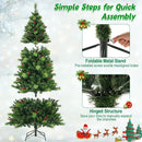 6/7/8 Feet Pre-Lit Artificial Christmas Tree with 300/400/500 LED Lights by LJGDeals