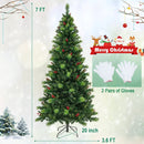 6/7/8 Feet Pre-Lit Artificial Christmas Tree with 300/400/500 LED Lights by LJGDeals