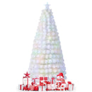 6/7 Feet Pre-Lit Fiber Optic White Snow-Flocked Artificial Christmas Tree by LJGDeals