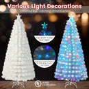 6/7 Feet Pre-Lit Fiber Optic White Snow-Flocked Artificial Christmas Tree by LJGDeals