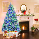 4.5/6/7 Feet Artificial Xmas Tree with Pine Needles and LED Lights by LJGDeals