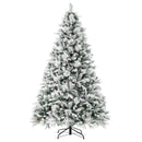 4.5/6/7 Feet Artificial Xmas Tree with Pine Needles and LED Lights by LJGDeals