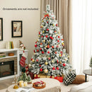 4.5/6/7 Feet Artificial Xmas Tree with Pine Needles and LED Lights by LJGDeals