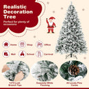 4.5/6/7 Feet Artificial Xmas Tree with Pine Needles and LED Lights by LJGDeals