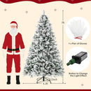 4.5/6/7 Feet Artificial Xmas Tree with Pine Needles and LED Lights by LJGDeals